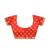 Bright red floral zari saree