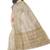 Dark off white floral zari saree