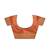 Peach orange zari border saree