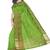 Parrot green zari border saree