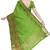 Parrot green zari border saree