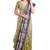 Olive green zari weave saree