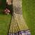 Olive green zari weave saree