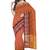 Rust orange zari border saree