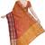 Rust orange zari border saree
