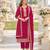Red fox georgette semi stitched suit with embroidery & sequence work