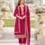 Red fox georgette semi stitched suit with embroidery & sequence work