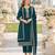 Emerald fox georgette semi stitched suit with embroidery & sequence work