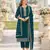 Emerald fox georgette semi stitched suit with embroidery & sequence work