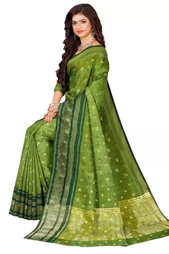 Leaf green traditional saree