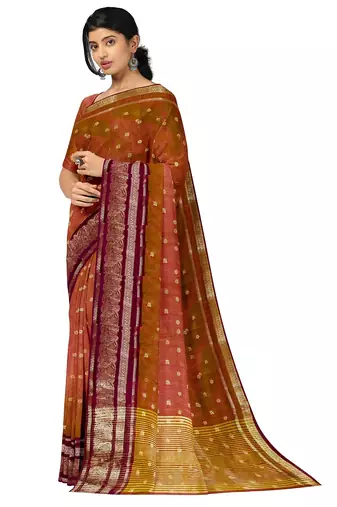 Dusty rose zari saree