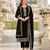 Black fox georgette semi stitched suit with embroidery & sequence work