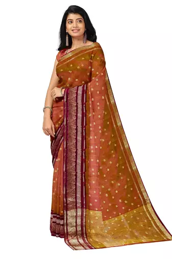 Dusty rose zari saree