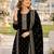 Black fox georgette semi stitched suit with embroidery & sequence work