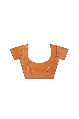 Rust embroidered saree 4