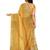 Mustard gold checked saree