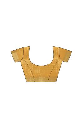 Mustard gold checked saree 5