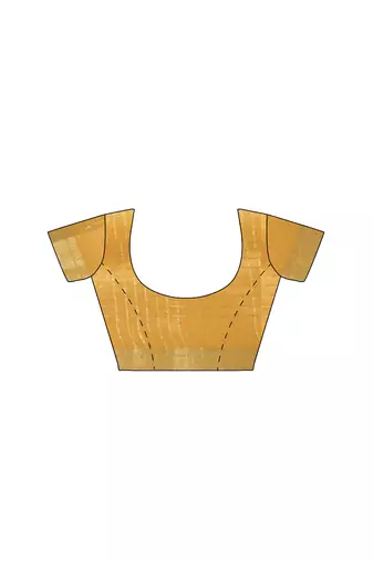 Mustard gold checked saree