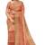 Peach gold checked saree