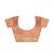 Peach gold checked saree