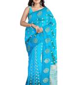Sky blue printed saree