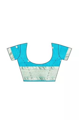 Sky blue printed saree