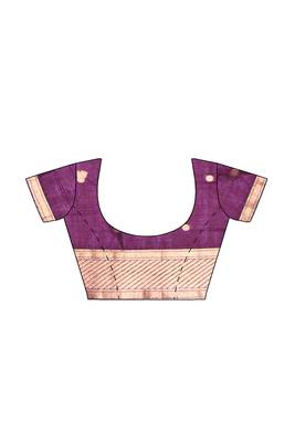 Royal purple printed saree 5