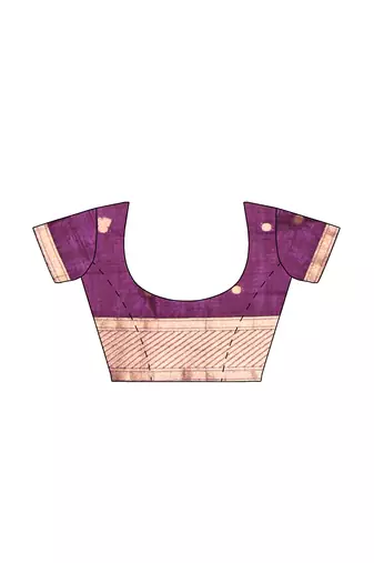 Royal purple printed saree