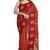 Deep maroon printed saree