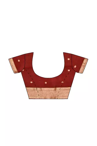Deep maroon printed saree