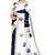Navy blue & white printed saree