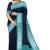 Navy blue aqua border saree