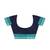 Navy blue aqua border saree