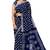Indigo blue batik printed saree