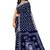 Indigo blue batik printed saree