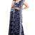 Navy blue batik art saree