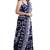 Navy blue batik art saree