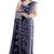 Navy blue batik art saree