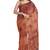 Light coffee paisley printed saree