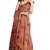 Light coffee paisley printed saree