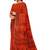 Red traditional floral printed saree