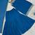 Blue colour faux georgette embroidered sharara suit with dupatta