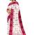 White & pink floral printed saree