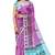 Lavender floral printed saree