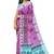 Lavender floral printed saree