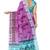 Lavender floral printed saree