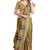 Olive striped traditional saree