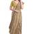 Light olive ajrakh inspired printed saree