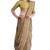Light olive ajrakh inspired printed saree