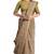Light olive ajrakh inspired printed saree